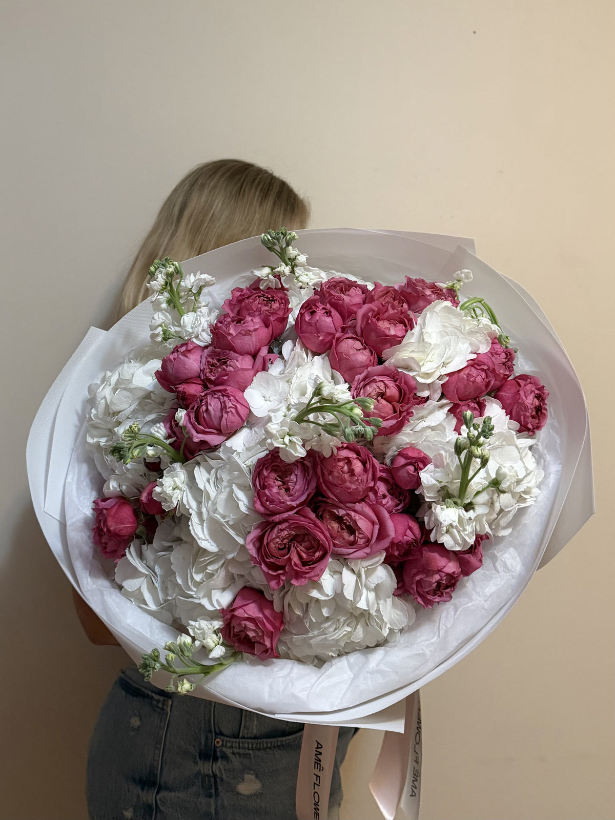 Élodie — Pink White Garden Spray Roses · Mix Bouquets by Ame Flowers