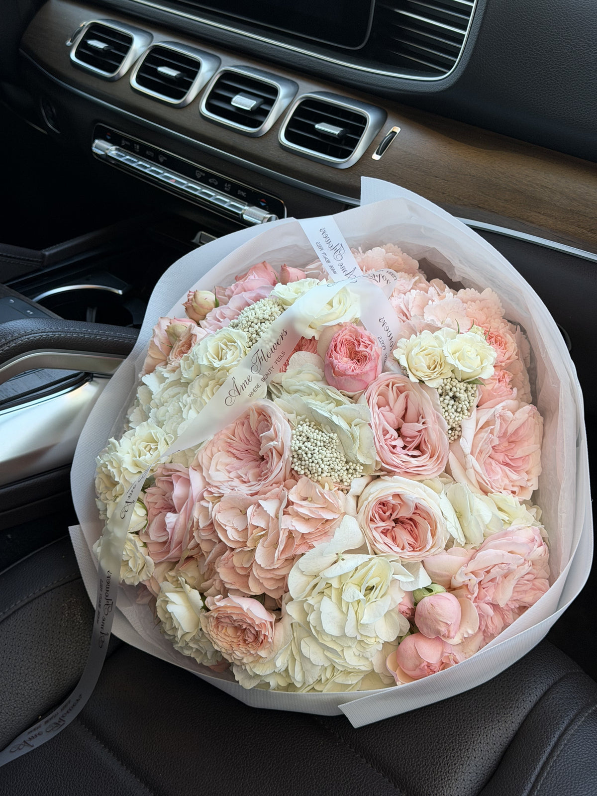 Sweet Serenity — Blush Ivory Garden Roses · Mix Bouquets by Ame Flowers