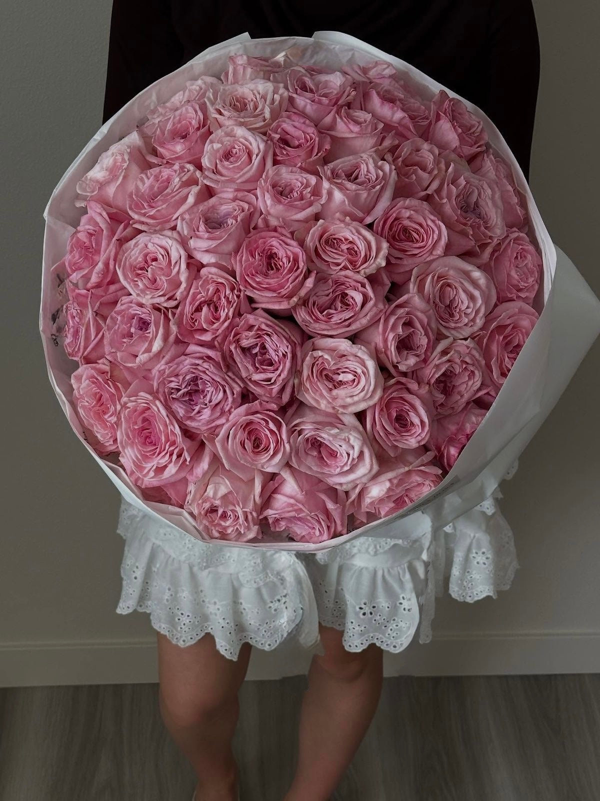 Pink O’Hara Garden Roses — Blush Pink Garden Roses · Roses by Ame Flowers