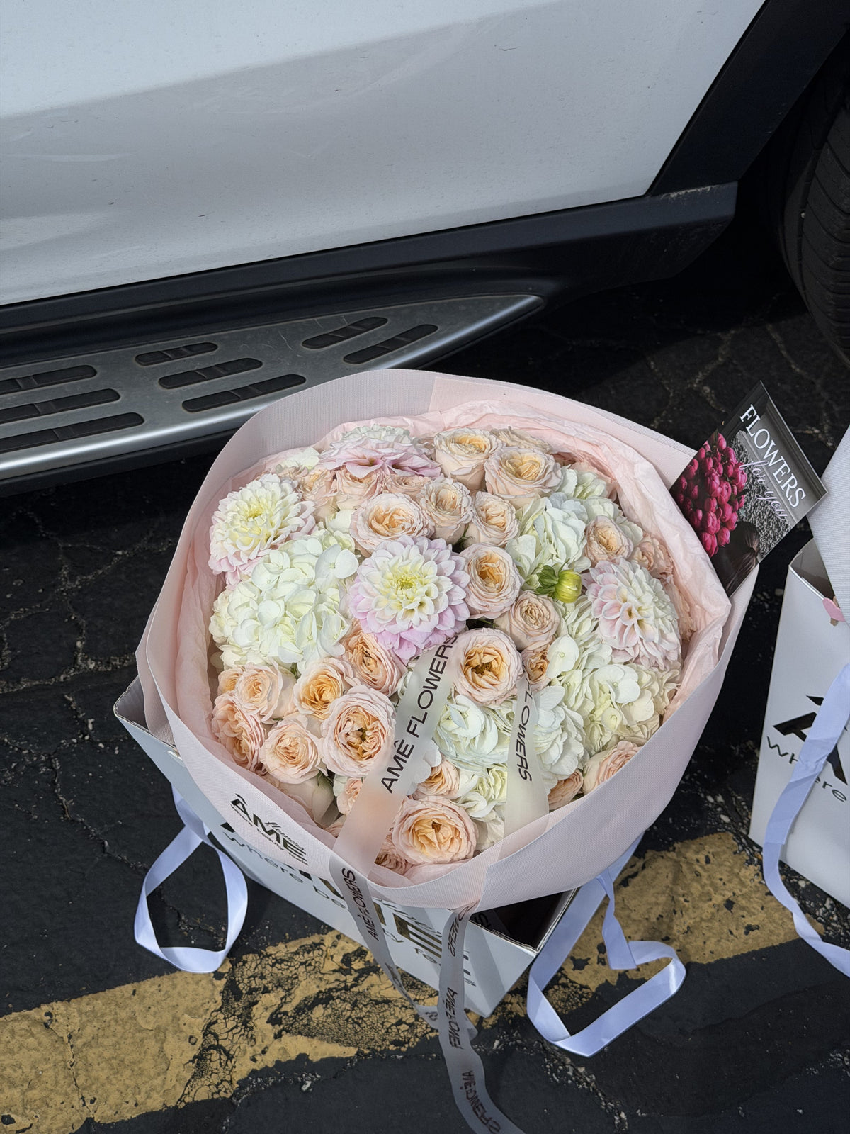 Tenderly — Blush Ivory Garden Spray Roses · Mix Bouquets by Ame Flowers