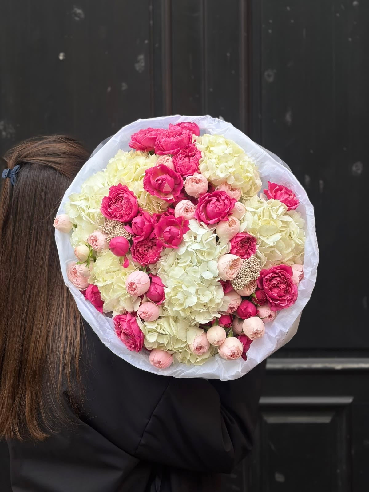 Pink Affair — Blush Ivory Garden Roses · Mix Bouquets by Ame Flowers