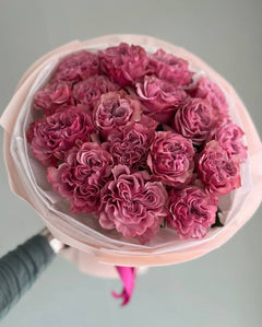 Country Blues Garden Roses — Blue Pink Garden Spray Roses · Roses by Ame Flowers